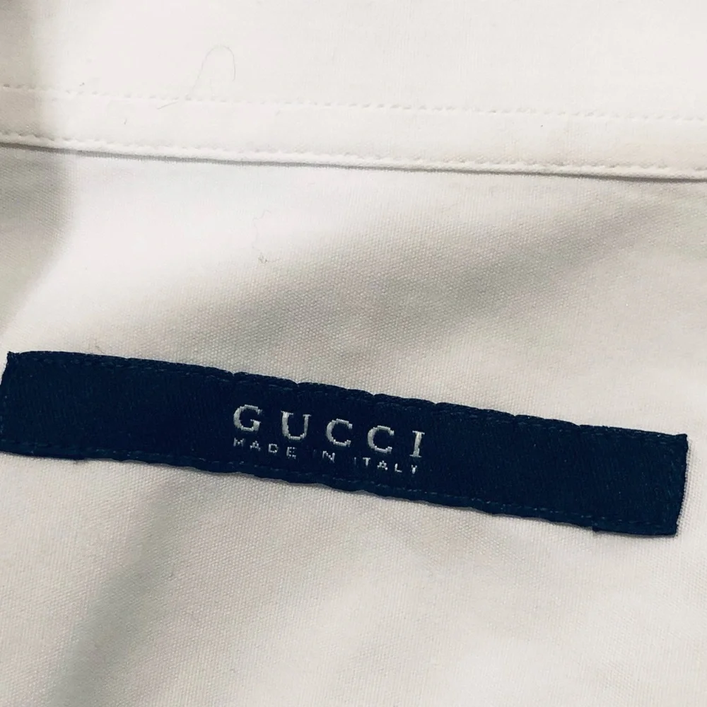 Gucci Men’s Boyfriend Button Down Dress Shirt White Size 40 15 1/2